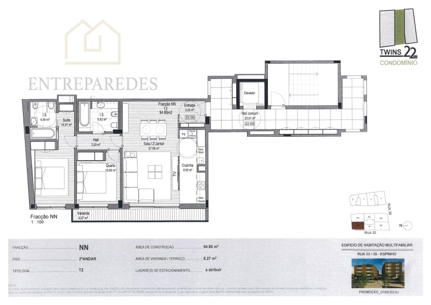 NEW 2 BEDROOM APARTMENT IN THE CENTER OF ESPINHO FOR PURCHASE, ESPINHO, AVEIRO - PORTUGAL