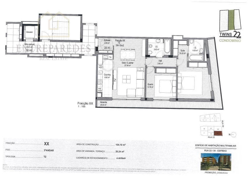 NEW 2 BEDROOM APARTMENT IN THE CENTER OF ESPINHO FOR PURCHASE, ESPINHO, AVEIRO - PORTUGAL