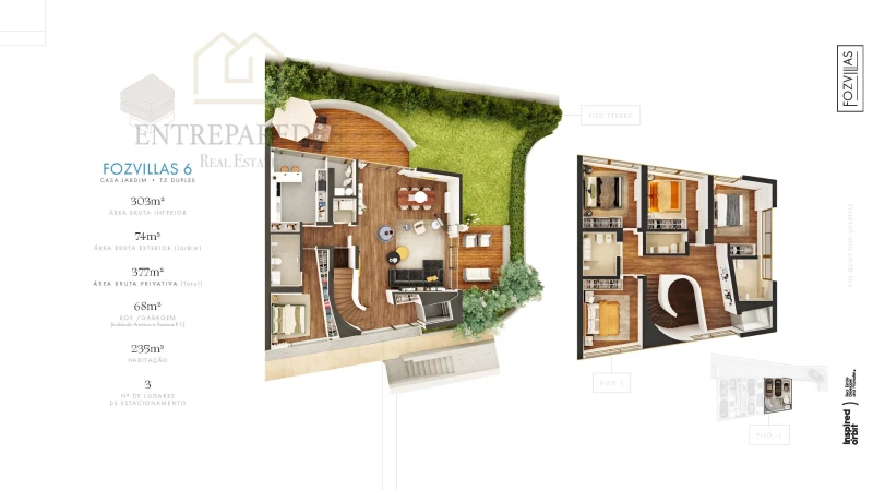 HOUSE T5 IN FOZ DO DOURO DUPLEX- CLOSED CONDOMINIUM WITH GARDEN TO BUY IN PORTO