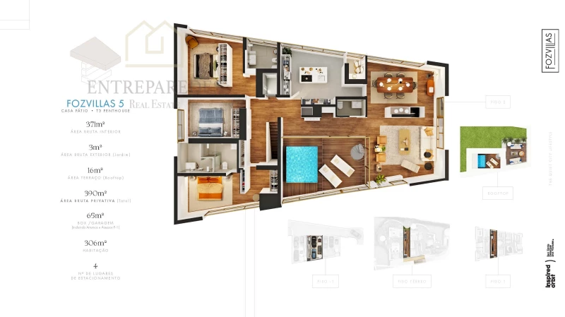 HOUSE T3 IN FOZ DO DOURO- WITH SWIMMING POOL AND ELEVATOR - CLOSED CONDOMINIUM WITH ROOFTOP TO BUY IN PORTO