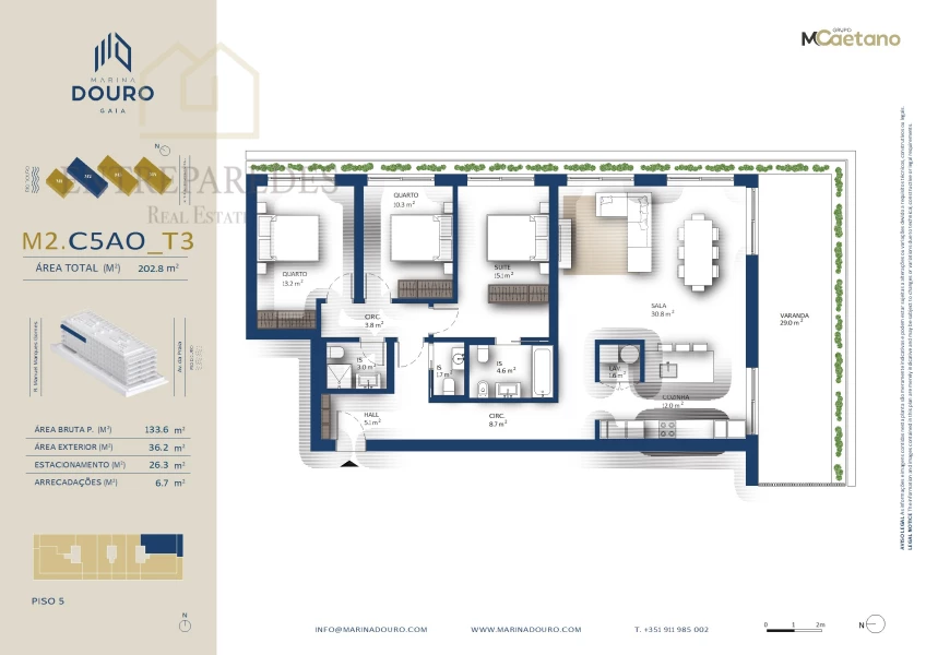 EXCELLENT 3 BEDROOM APARTMENT WITH TERRACE TO BUY NEXT TO MARINA DA AFURADA - VNG- PORTO