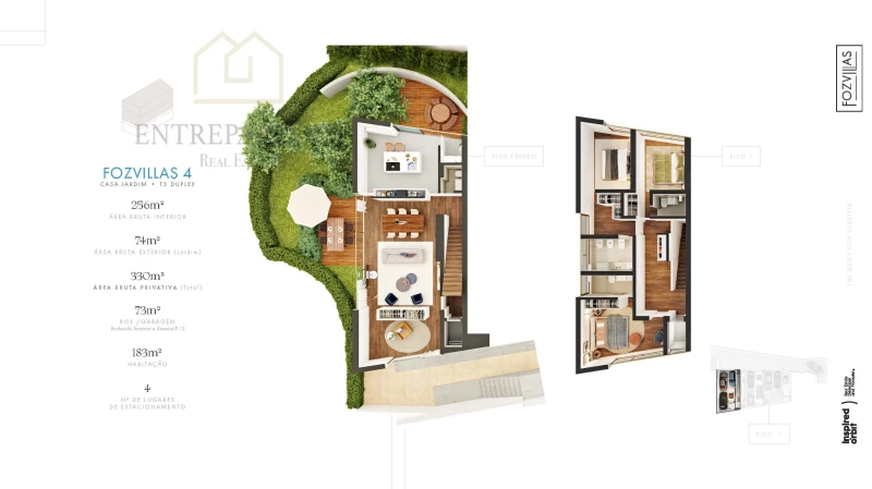 HOUSE T3 IN FOZ DO DOURO DUPLEX- CLOSED CONDOMINIUM WITH GARDEN TO BUY IN PORTO