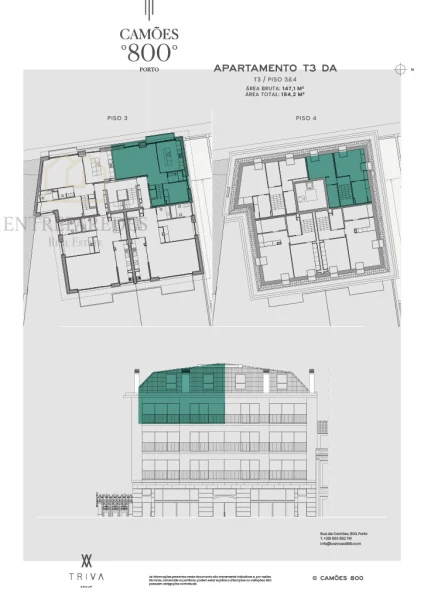 3 BEDROOM DUPLEX FLAT WITH BALCONY AND GARAGE FOR SALE IN THE CENTRE OF PORTO - RUA DE CAMÕES - TAX BENEFITS
