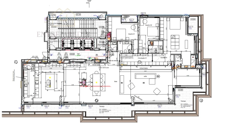 BUY SINGLE 3 + 1 BEDROOM FLAT WITH 93M2 BALCONY TO BUY ON THE BANKS OF THE DOURO RIVER WITH UNALTERABLE RIVER AND SEA VIEWS - PORTO CENTER