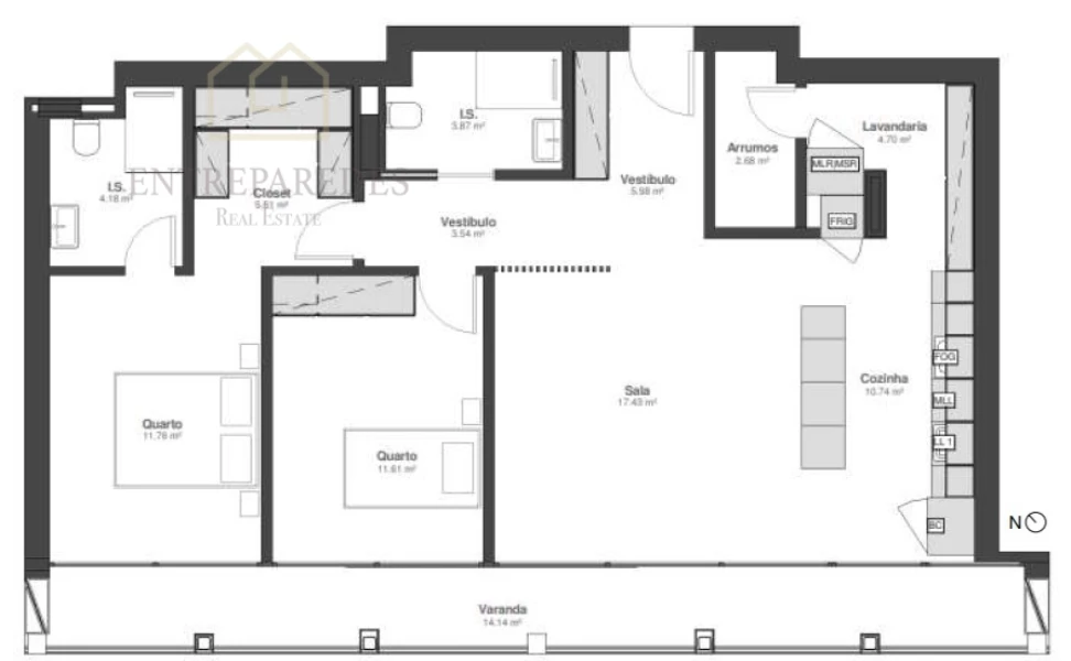 2 BEDROOM FLAT WITH GARAGE TO BUY BY THE SEA, IN MATOSINHOS - PORTO