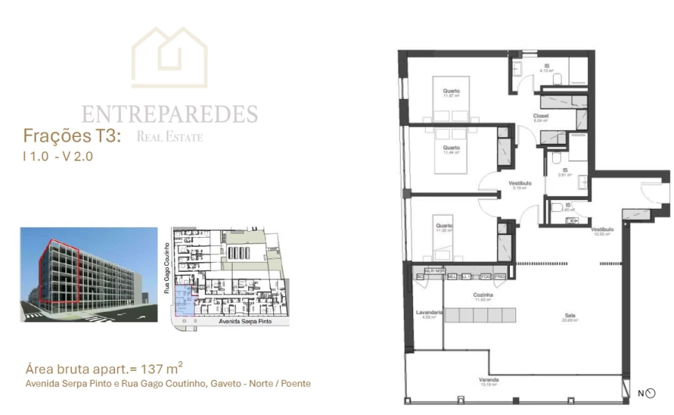 2 BEDROOM FLAT WITH GARAGE TO BUY BY THE SEA, IN MATOSINHOS - PORTO