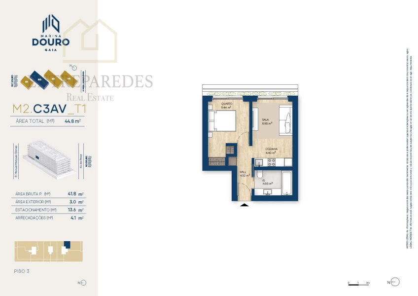 EXCELLENT 1 BEDROOM FLAT TO BUY NEXT TO MARINA DA AFURADA - VILA NOVA DE GAIA - PORTO