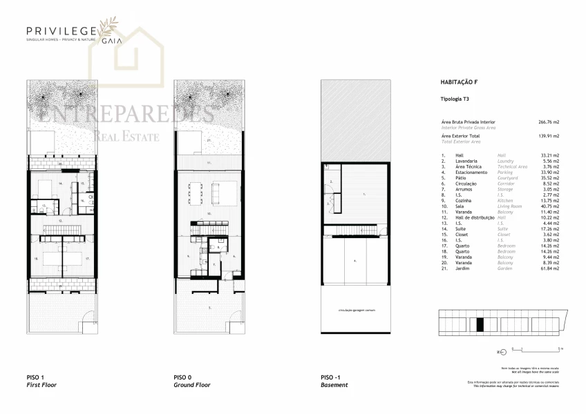 3 BEDROOM VILLA WITH GARDEN AND GARAGE FOR SALE IN ARCOZELO - VILA NOVA DE GAIA, PORTO