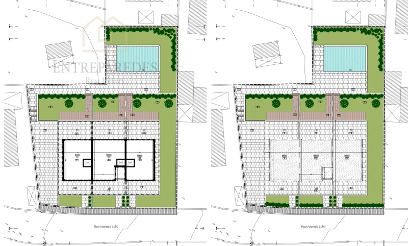 TERRENO COM PIP APROVADO PARA 3 MORADIAS GEMINADAS, COM PISCINA, PARA COMPRAR NA MADALENA - VILA NOVA DE GAIA - PORTO