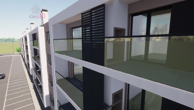 Neue 3-Zimmer-Wohnung mit Balkonen in Montijo zu verkaufen