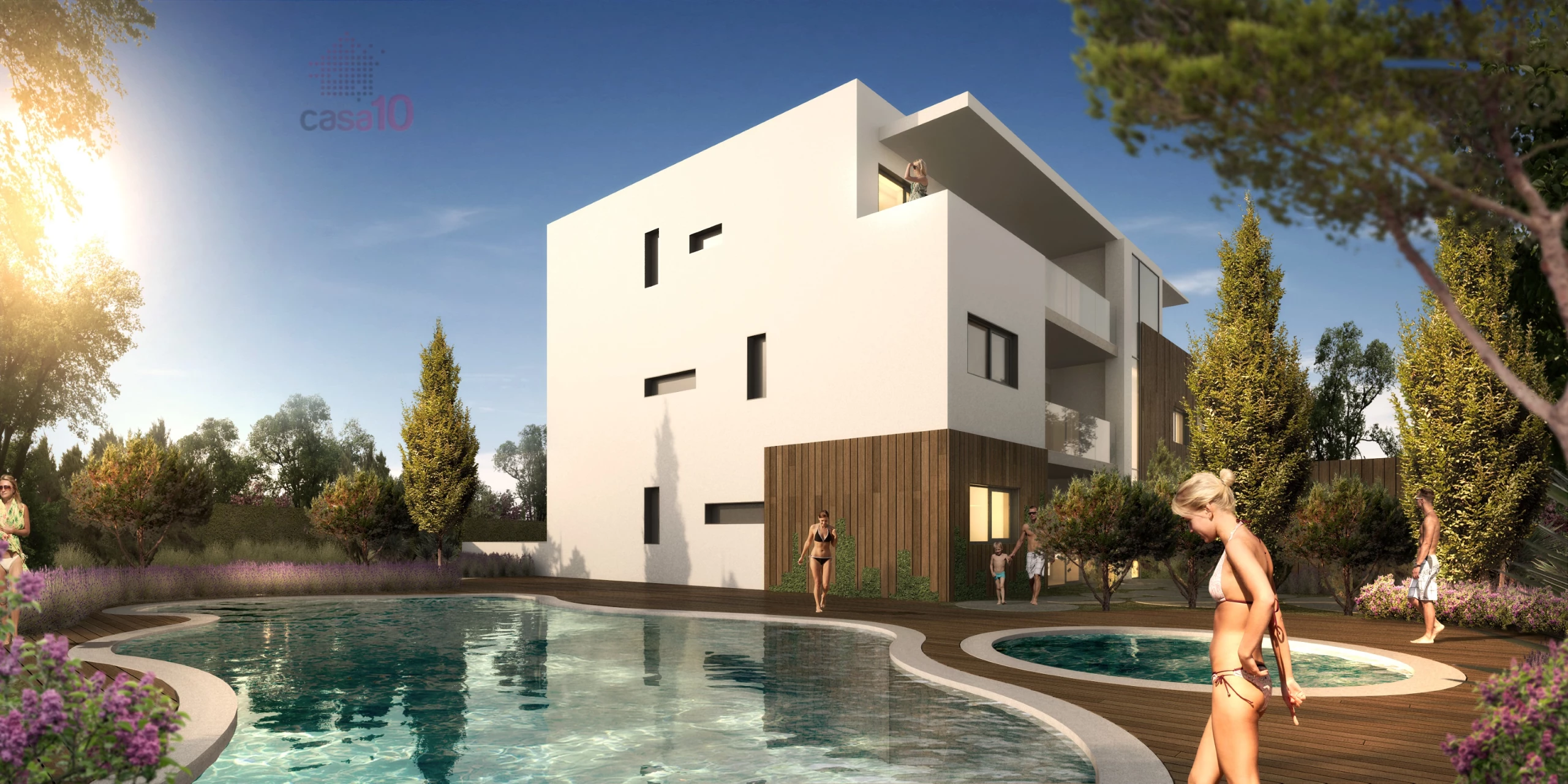Moderne 2-Zimmer-Wohnung in Nazaré mit Pool und Meerblick