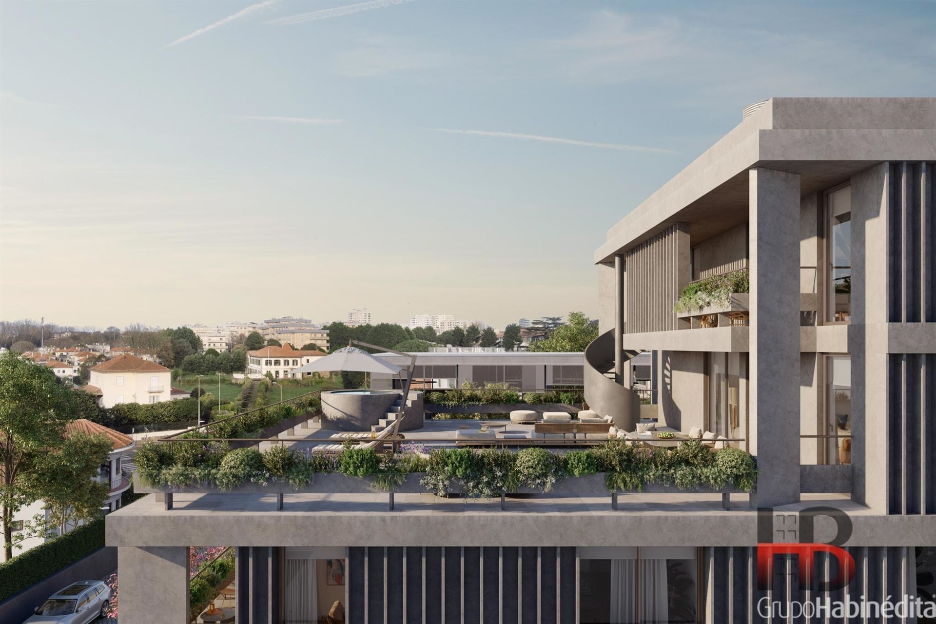 Luxus-3-Zimmer-Wohnung mit privatem Garten in Porto